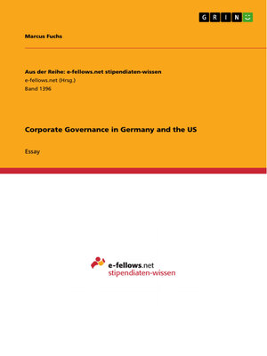 cover image of Corporate Governance in Germany and the US